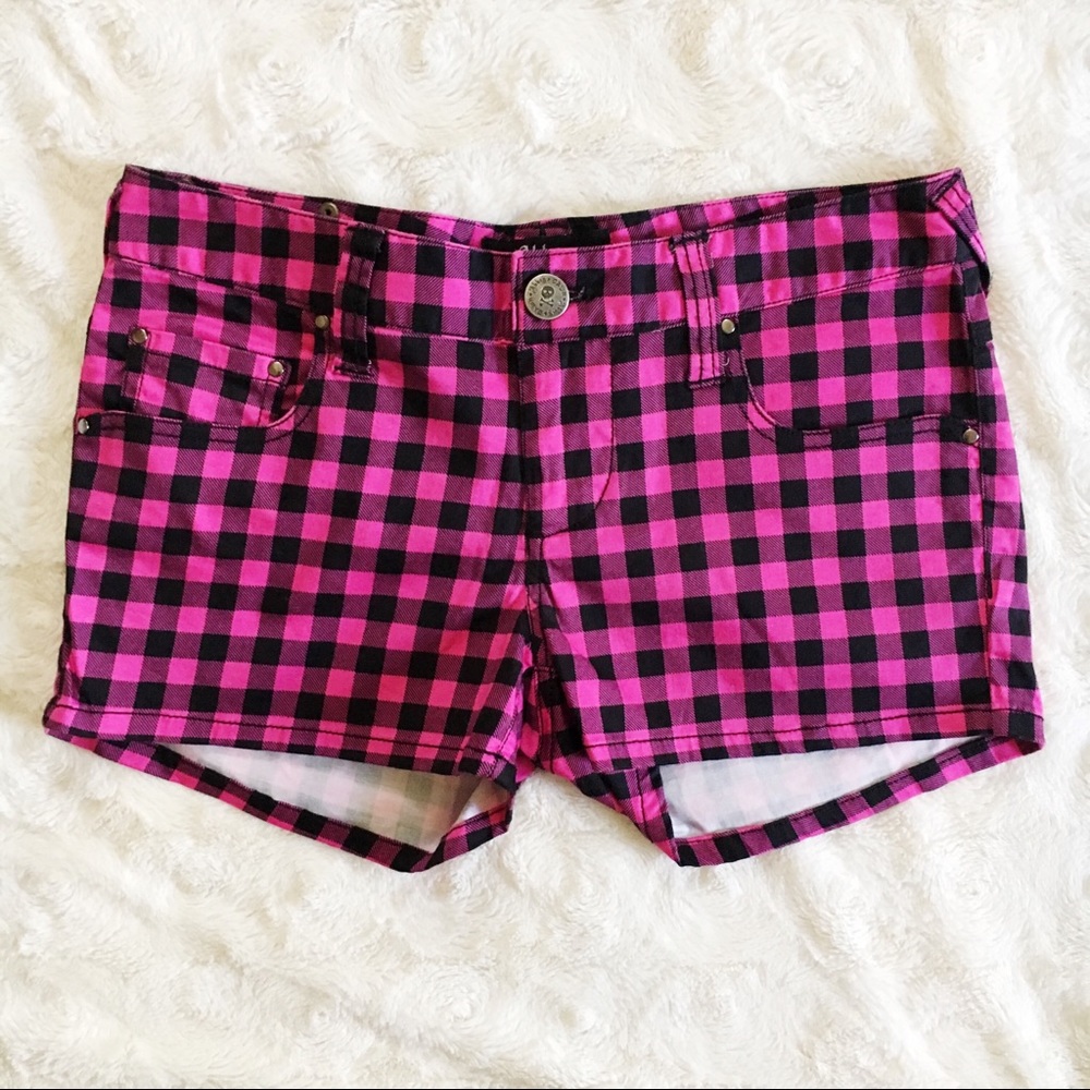 Abbey dawn pink checkered shorts